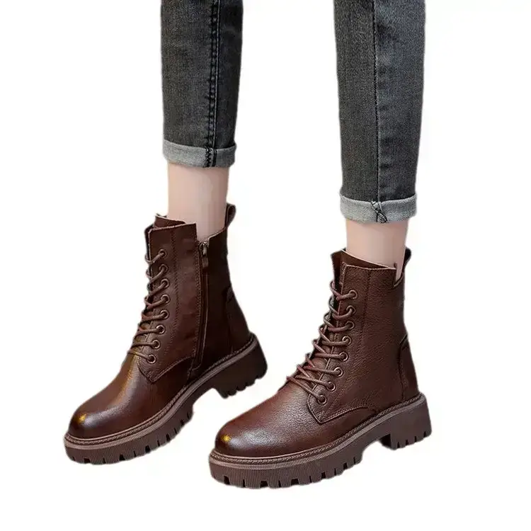 Women's Fleece-Lined Boots 2024 Winter Thick Bottom - Image 3