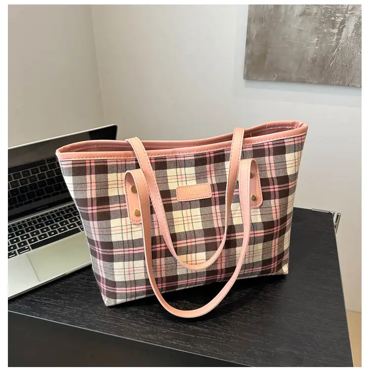 Plaid Striped Shoulder Bag for Women 2024 - Image 4