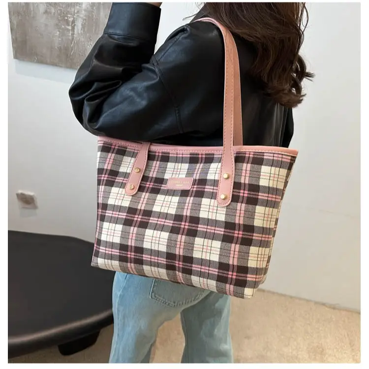 Plaid Striped Shoulder Bag for Women 2024 - Image 6