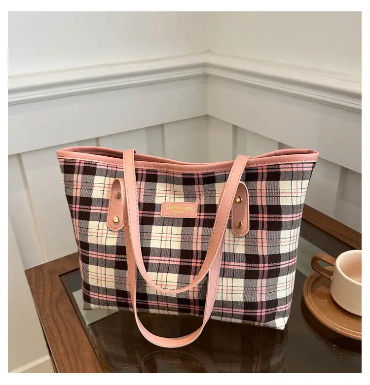 Plaid Striped Shoulder Bag for Women 2024 - Image 2
