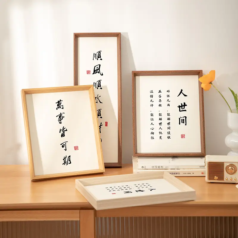 A4 Wooden Photo Frame 6-inch Photo Frame Hanging Wall Photo Frame Set Table Custom Solid Wood Picture Frame 8-inch 10-inch Photo Wall