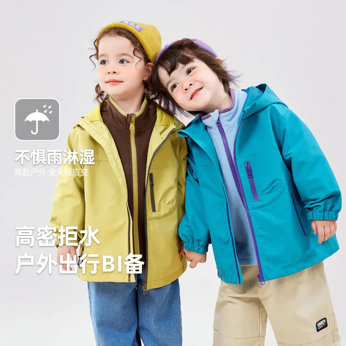 Children's Triple Protection Jacket Blue Yellow Spring Wear - Image 6