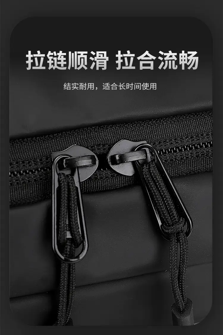 Men's Black Crossbody Bag Casual Sports Wear — feature 12
