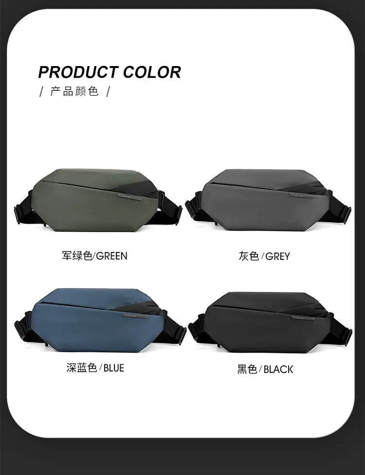 Men's Black Crossbody Bag Casual Sports Wear — feature 14