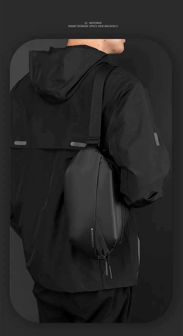 Men's Black Crossbody Bag Casual Sports Wear — feature 16