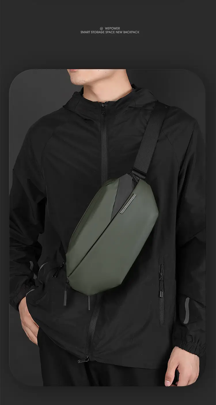 Men's Black Crossbody Bag Casual Sports Wear — feature 17