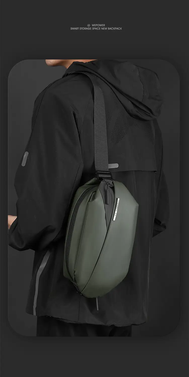 Men's Black Crossbody Bag Casual Sports Wear — feature 18