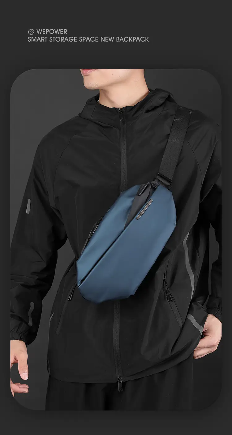 Men's Black Crossbody Bag Casual Sports Wear — feature 19