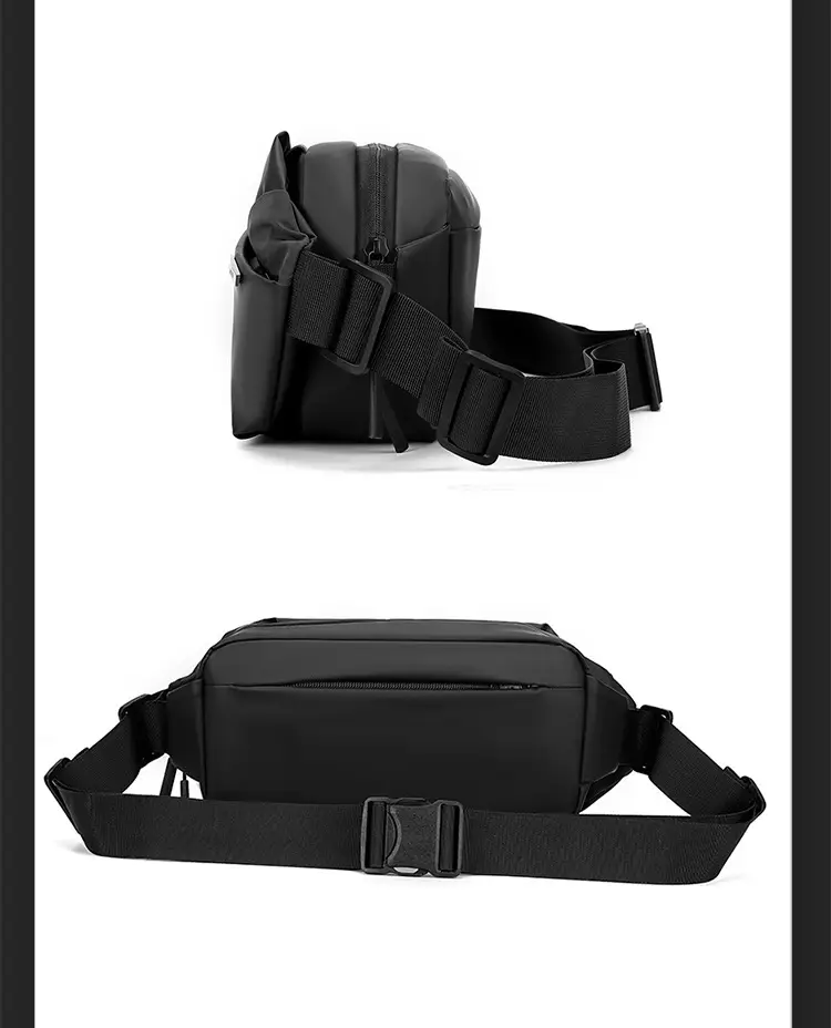 Men's Black Crossbody Bag Casual Sports Wear — feature 21