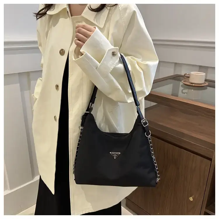 Black Nylon Shoulder Tote Bag for Women 2024 — feature 15
