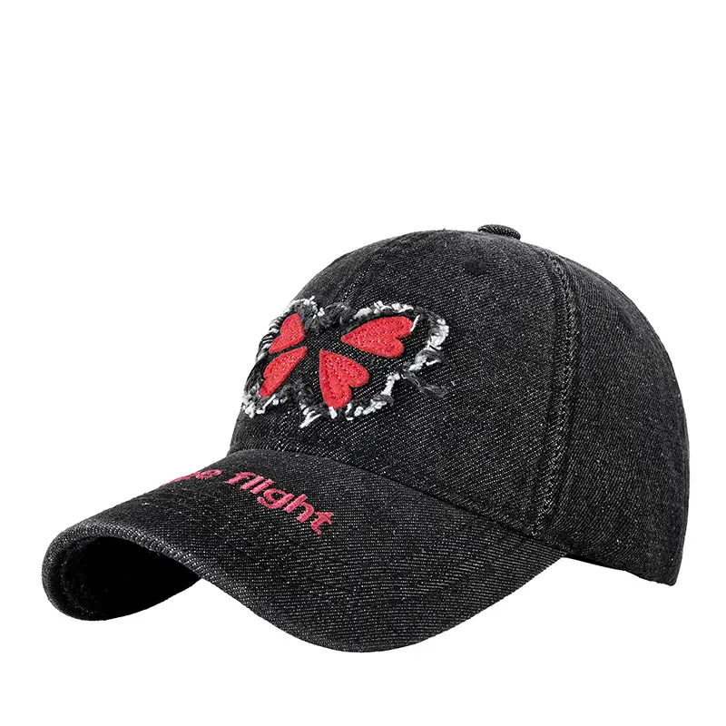 American Street Butterfly Denim Cap Vintage Washed - Image 11