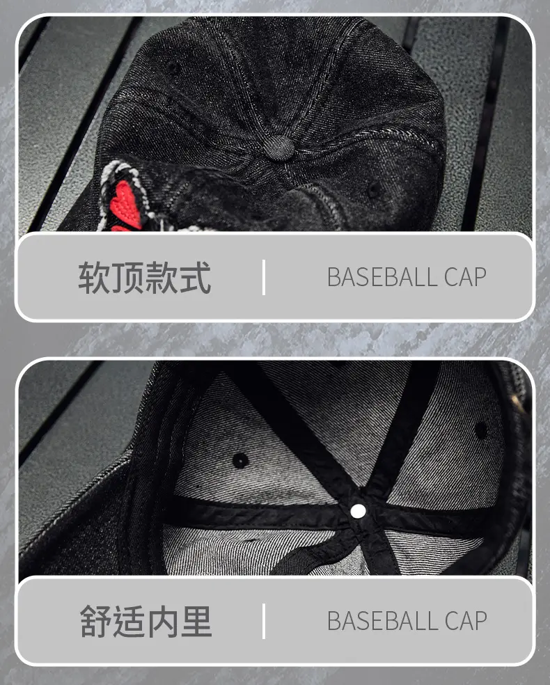 American Street Butterfly Denim Cap Vintage Washed — feature 29