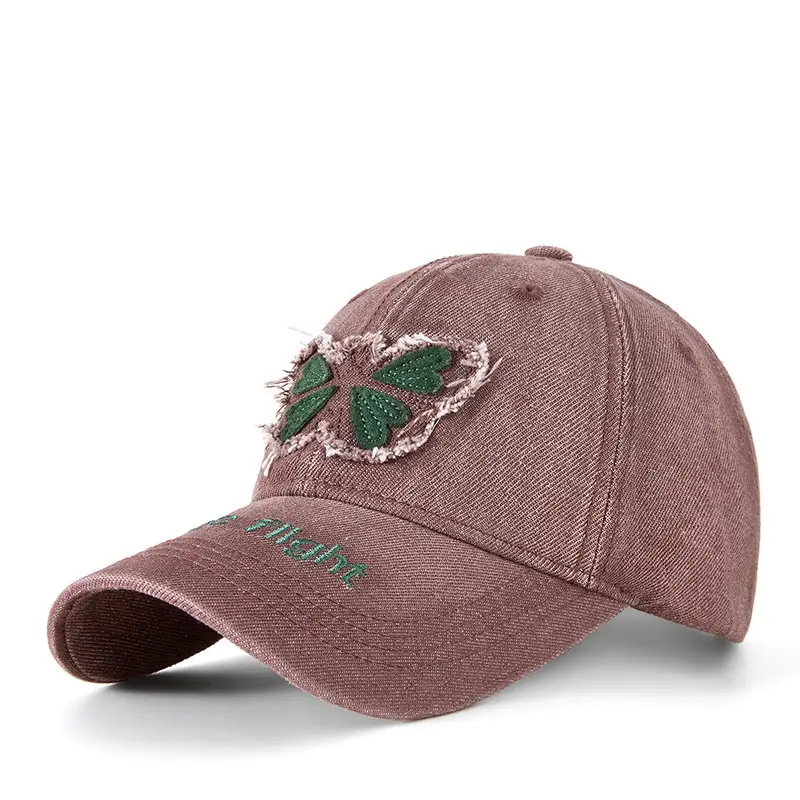 American Street Butterfly Denim Cap Vintage Washed - Image 4