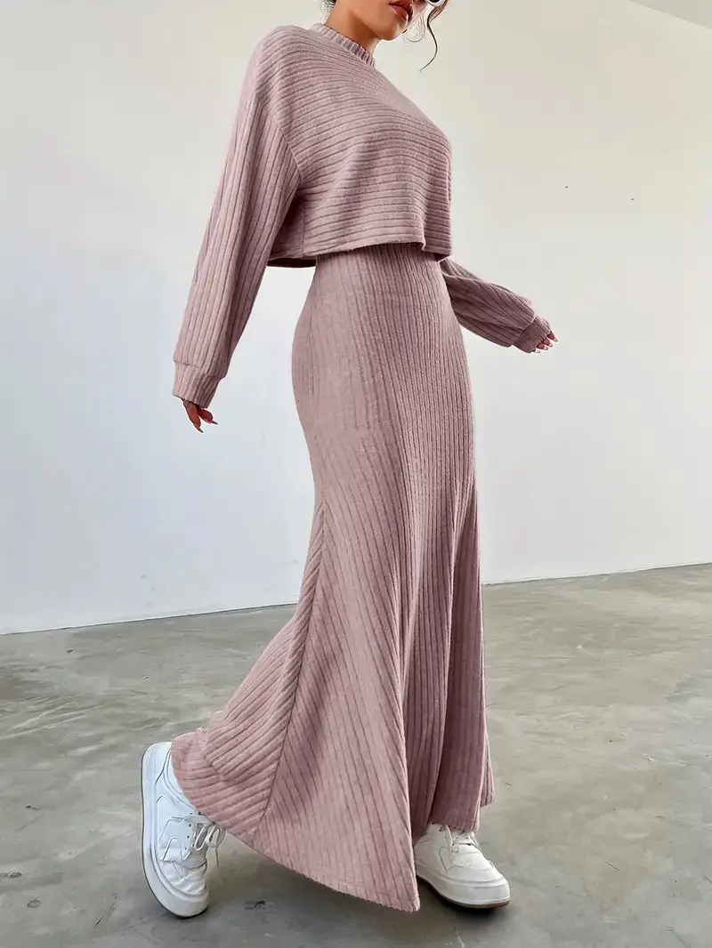 Women's Solid Color Tank Top and Fishtail Skirt Two-Piece Set, Spring and Summer Waist-Cinching Slimming Casual Outfit, Cross-Border Women's Clothing Wholesale - Image 7