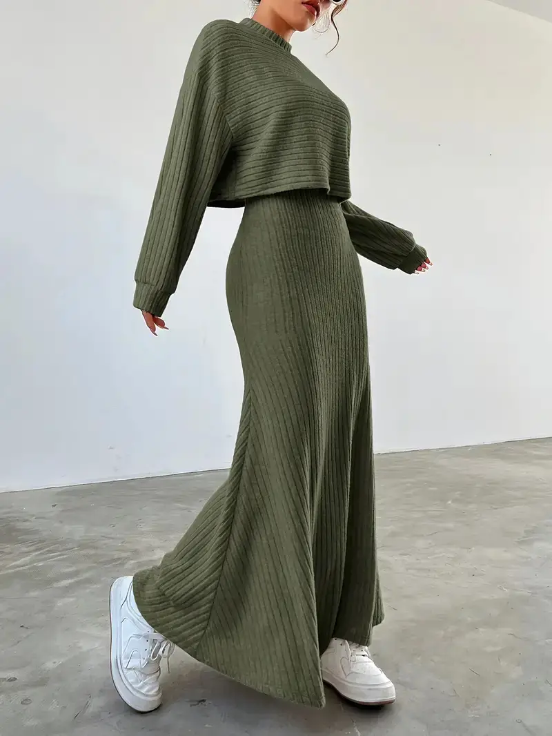 Women's Solid Color Tank Top and Fishtail Skirt Two-Piece Set, Spring and Summer Waist-Cinching Slimming Casual Outfit, Cross-Border Women's Clothing Wholesale — feature 11