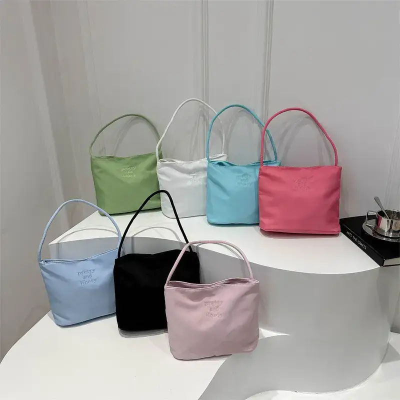 Women's Black Shoulder Bag with Warm Wool Top