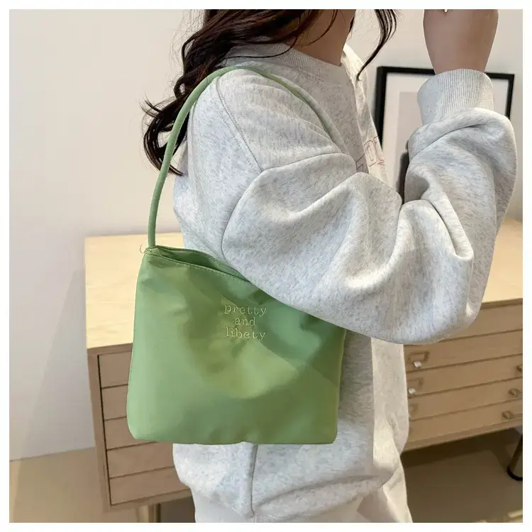 Women's Black Shoulder Bag with Warm Wool Top — feature 22