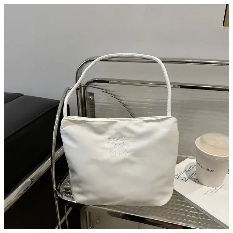 Women's Black Shoulder Bag with Warm Wool Top