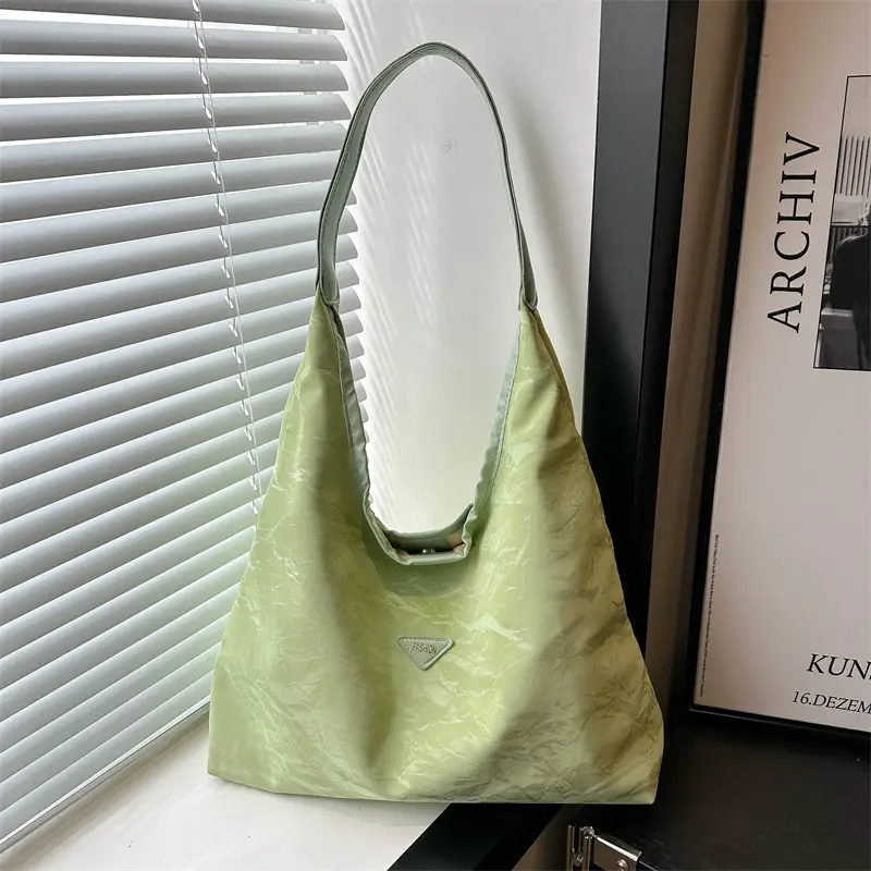 Women's Green Shoulder Tote Bag 2024 Autumn - Image 6