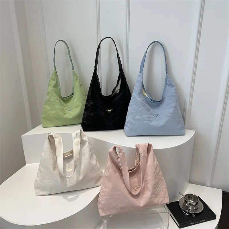 Women's Green Shoulder Tote Bag 2024 Autumn - Image 9