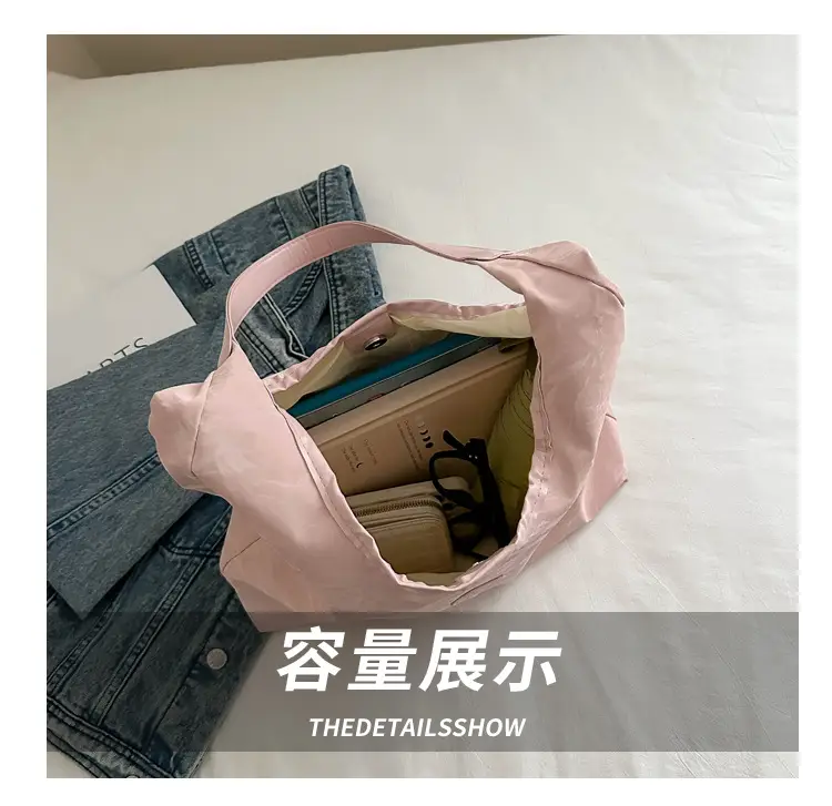 Women's Green Shoulder Tote Bag 2024 Autumn — feature 7