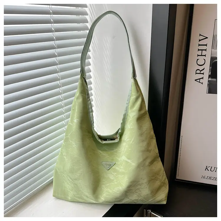 Women's Green Shoulder Tote Bag 2024 Autumn - Image 4