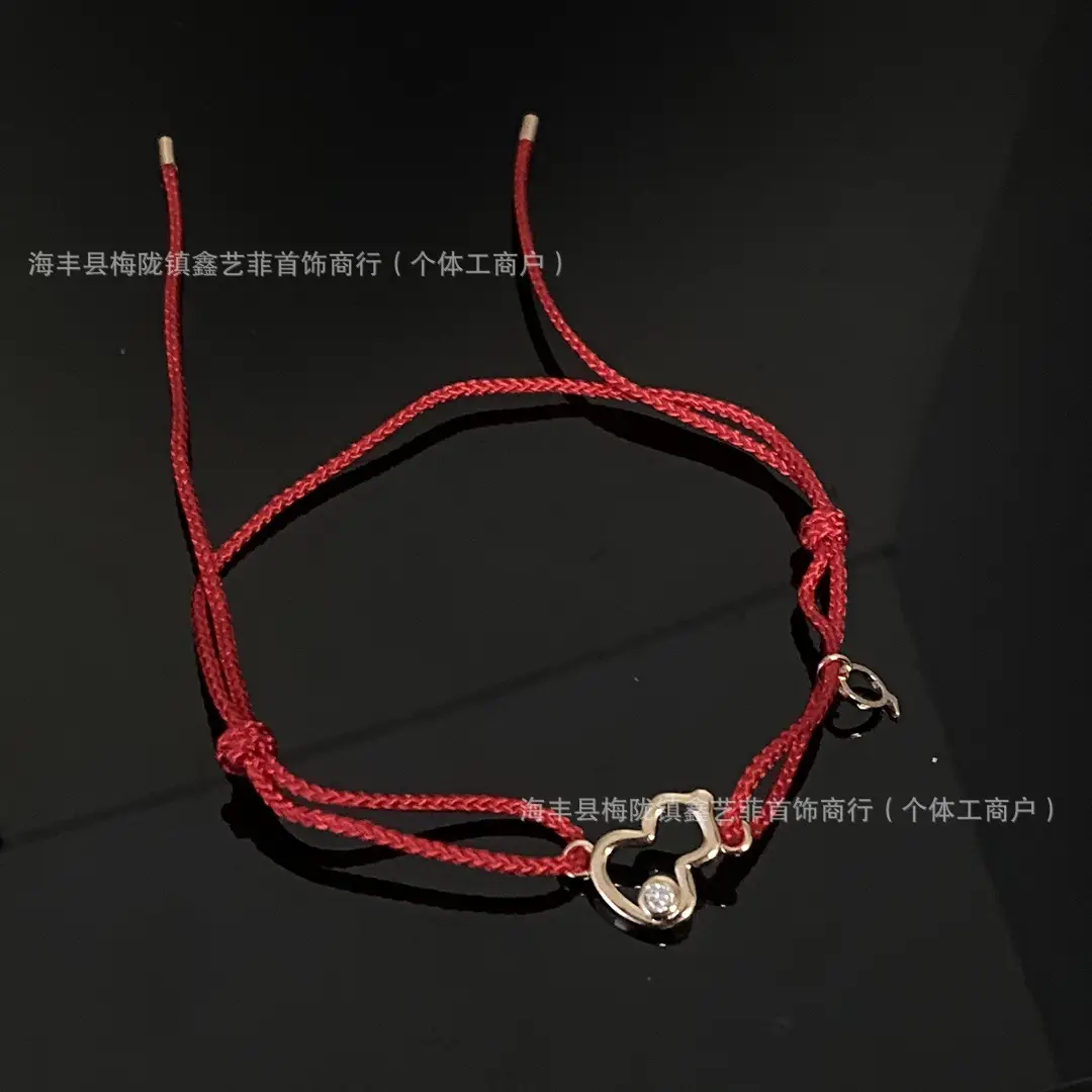 Qijia S925 Sterling Silver Gourd Bracelet with Hollow Diamond Inlay for Women — feature 21