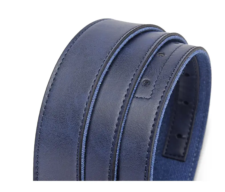 Men's Blue Faux Leather Pin Buckle Belt — feature 14