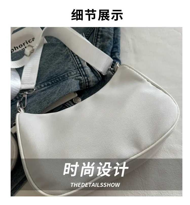 Black Nylon Underarm Bag for Women 2024 — feature 4