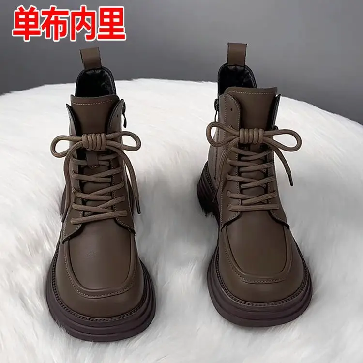 Women's Brown Fleece-Lined Warm Boots 2025