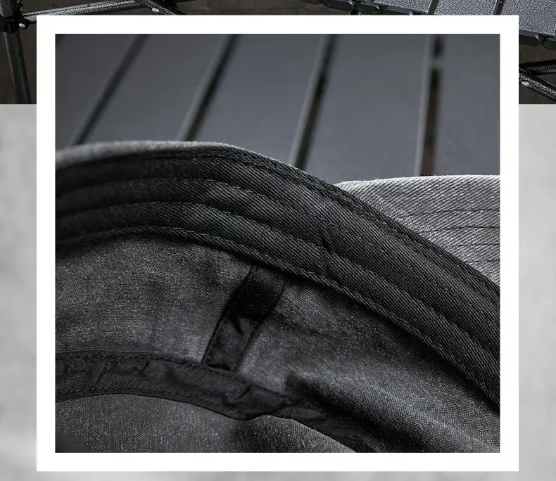 Men's Grey Washed Metal Logo Cap Windproof Winter — feature 12