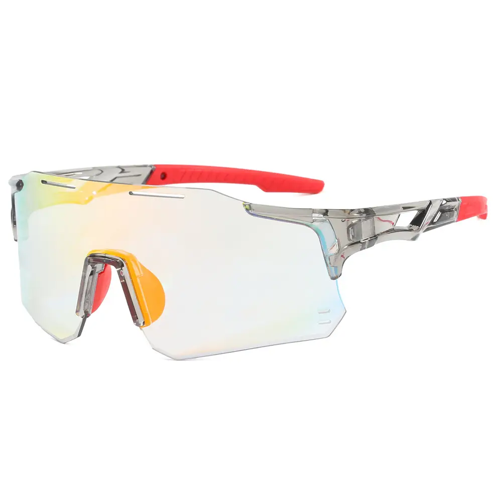Men Women Windproof Color-Change Sunglasses Red Black - Image 17