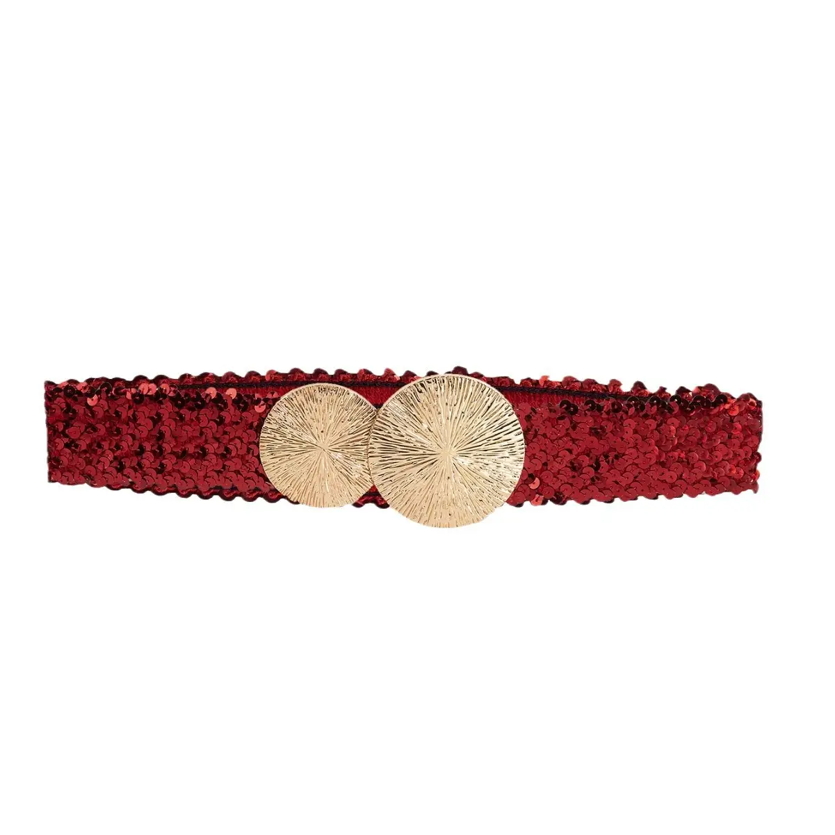 Silver Leopard Print Elastic Belt for Women - Image 9