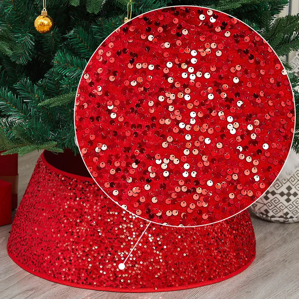 Cross-Border Sequin Tree Skirt Gold Silver 3D Decor - Image 7