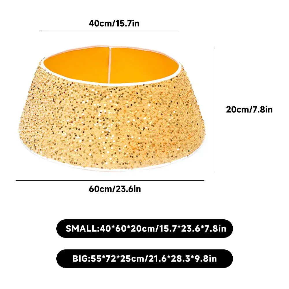 Cross-Border Sequin Tree Skirt Gold Silver 3D Decor - Image 8