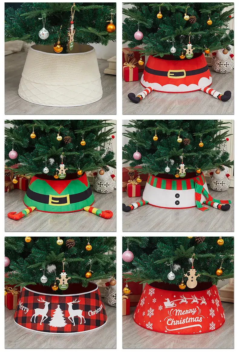 Cross-Border Sequin Tree Skirt Gold Silver 3D Decor — feature 7
