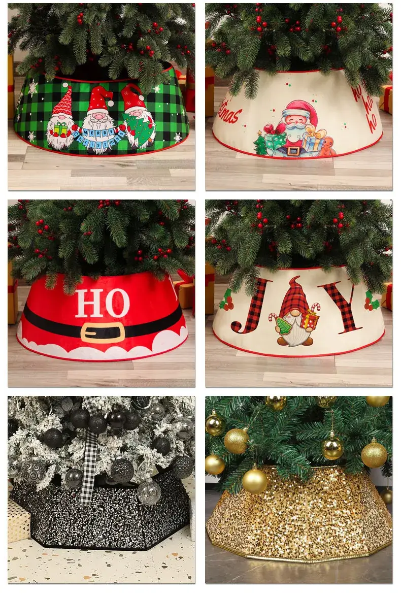 Cross-Border Sequin Tree Skirt Gold Silver 3D Decor — feature 8