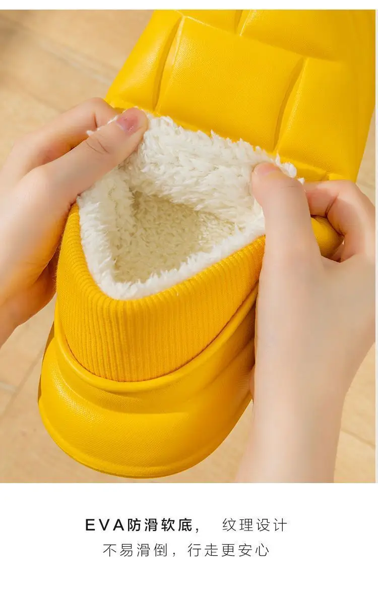 Petal Cotton Slippers for Women, Autumn and Winter 2026 New Style, Indoor Home Couple Style Cotton Shoes, Men's Non-Slip Outdoor Waterproof — feature 10