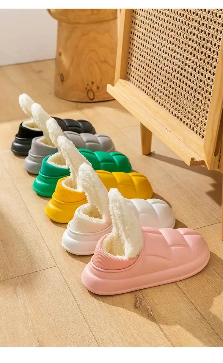 Petal Cotton Slippers for Women, Autumn and Winter 2026 New Style, Indoor Home Couple Style Cotton Shoes, Men's Non-Slip Outdoor Waterproof — feature 16