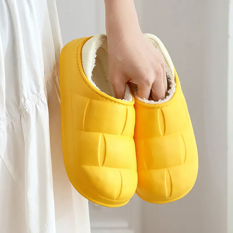 Petal Cotton Slippers for Women, Autumn and Winter 2026 New Style, Indoor Home Couple Style Cotton Shoes, Men's Non-Slip Outdoor Waterproof - Image 4