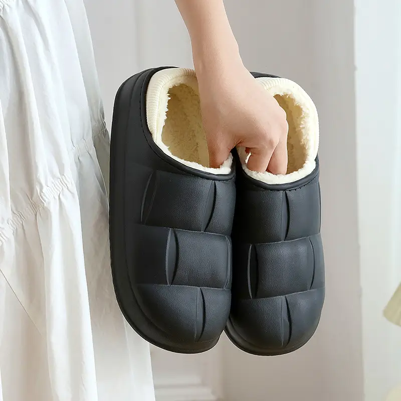 Petal Cotton Slippers for Women, Autumn and Winter 2026 New Style, Indoor Home Couple Style Cotton Shoes, Men's Non-Slip Outdoor Waterproof - Image 5