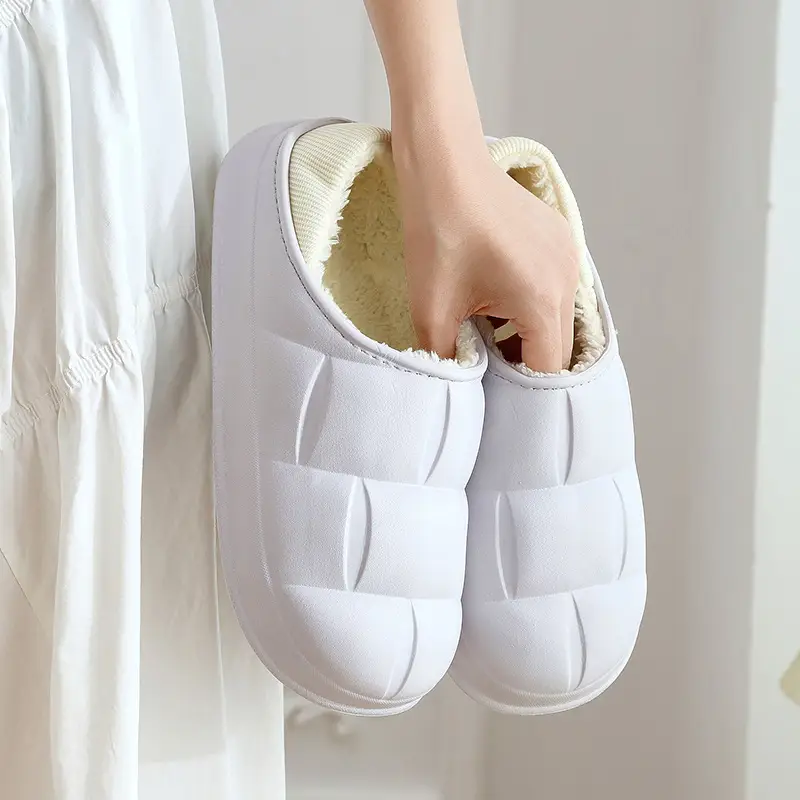 Petal Cotton Slippers for Women, Autumn and Winter 2026 New Style, Indoor Home Couple Style Cotton Shoes, Men's Non-Slip Outdoor Waterproof - Image 6
