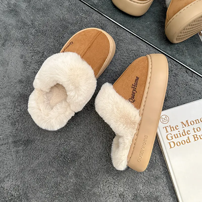 Women's Plush Cotton Slippers for Winter 2025, New Thick-Soled Indoor Home Non-Slip Warm Cotton Slippers for Women in Winter - Image 8