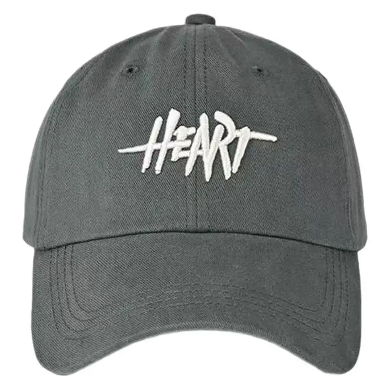Black Heart Sunscreen Cap with Graphic Design - Image 11