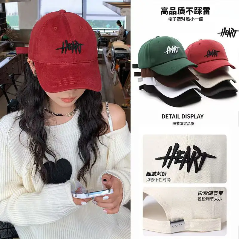 Black Heart Sunscreen Cap with Graphic Design — feature 10