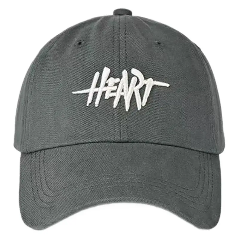 Black Heart Sunscreen Cap with Graphic Design — feature 4