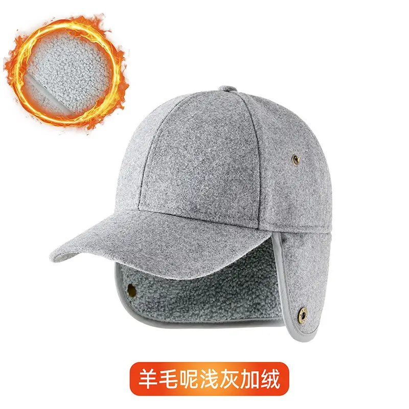 Winter Wool Cap for Men with Ear Protection - Image 3