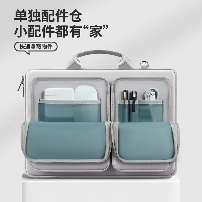 Portable Waterproof Gaming Laptop Bag Black Shoulder Style - Image 4