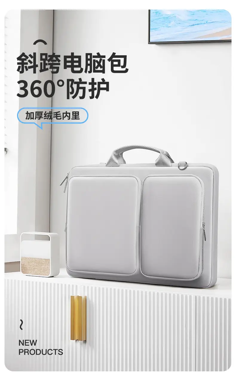 Portable Waterproof Gaming Laptop Bag Black Shoulder Style — feature 9
