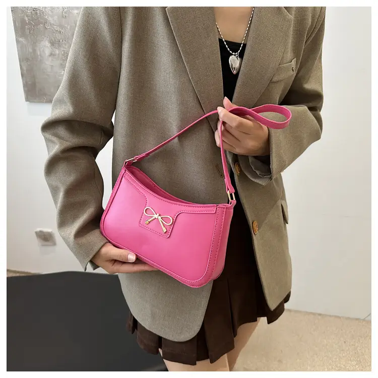 Women's Pink Bow Shoulder Bag 2024 New — feature 15